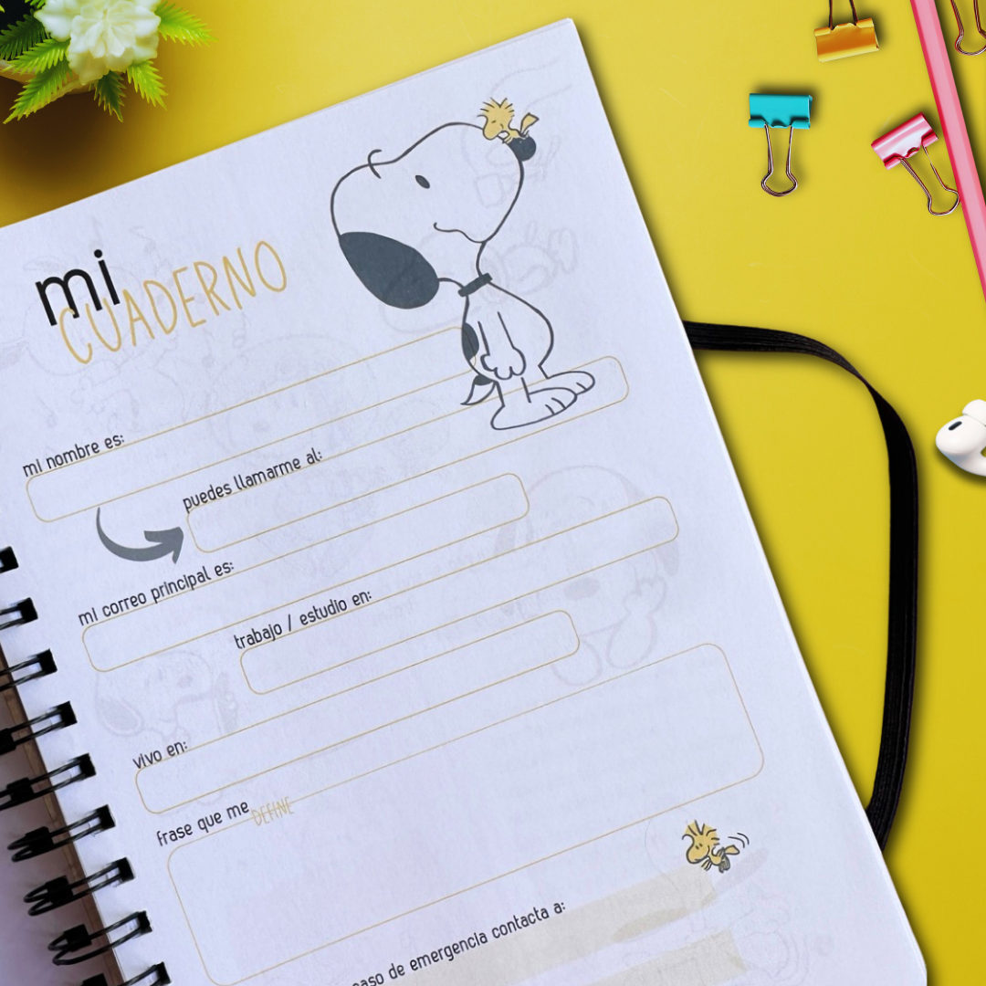 Snoopy Cuaderno de Apuntes